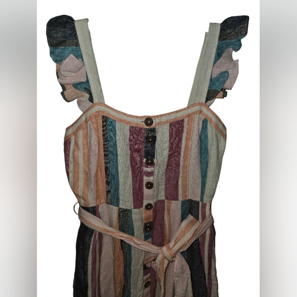 J. Crew Multicolor Striped Midi Dress Size 2